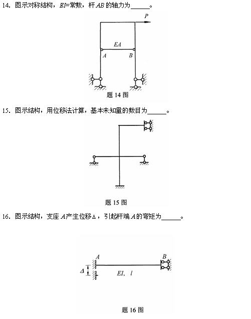 全国2010年4月高等教育自学考试结构力学(一)试题
