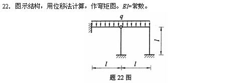 全国2010年4月高等教育自学考试结构力学(一)试题